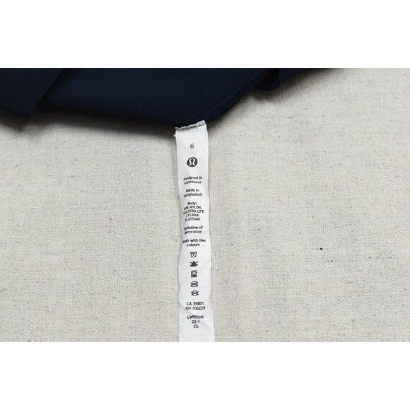 Lululemon Pants Womens 6 Navy Blue High Rise Pocket Yoga Athletic Lycra Stretch - Picture 8 of 8